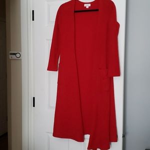 Red Long Cardigan